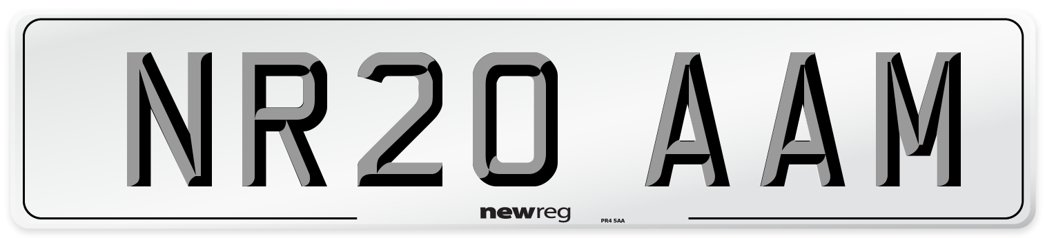 NR20 AAM Front Number Plate