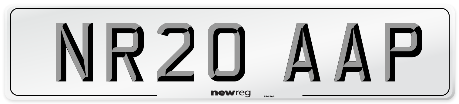 NR20 AAP Front Number Plate