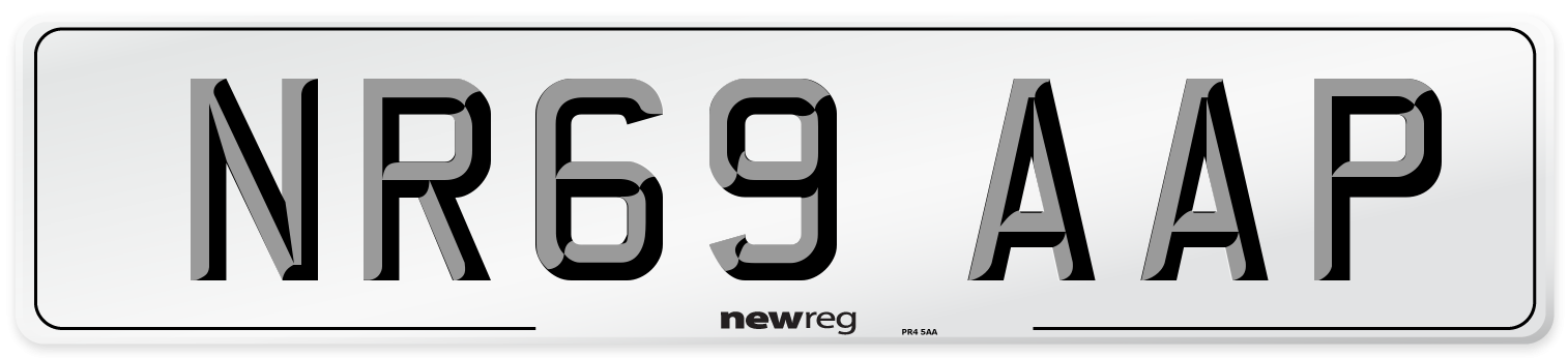 NR69 AAP Front Number Plate