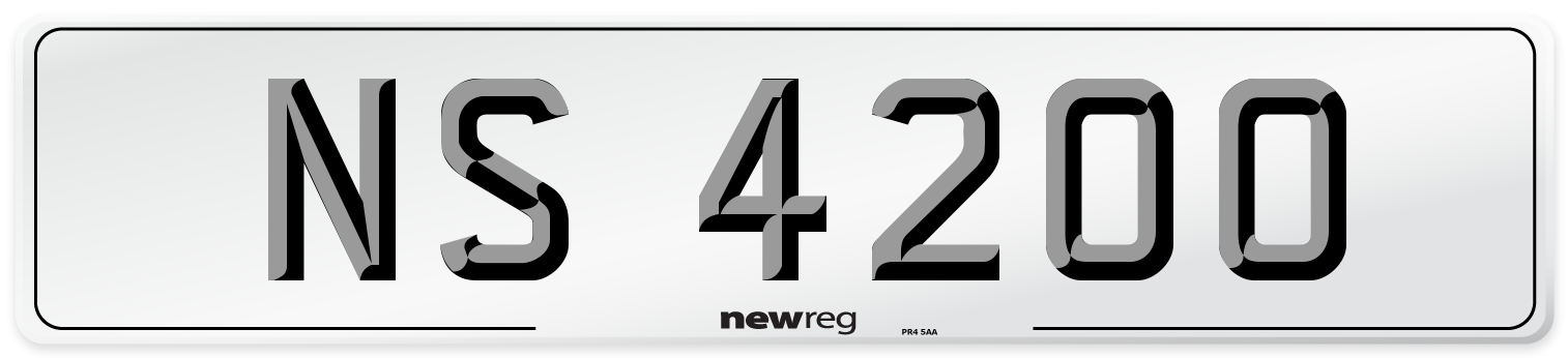 NS 4200 Front Number Plate