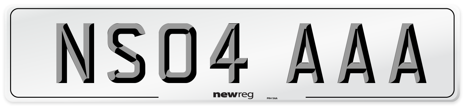 NS04 AAA Front Number Plate