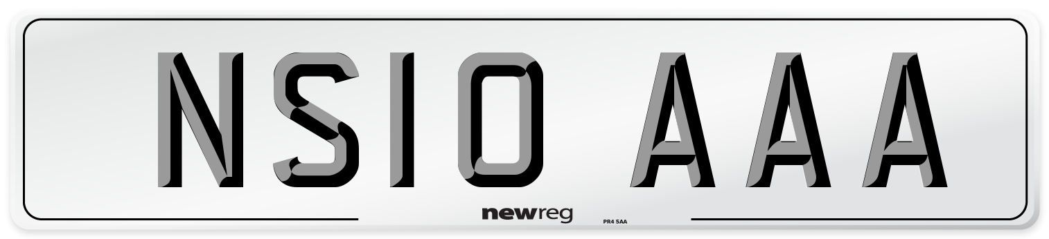 NS10 AAA Front Number Plate