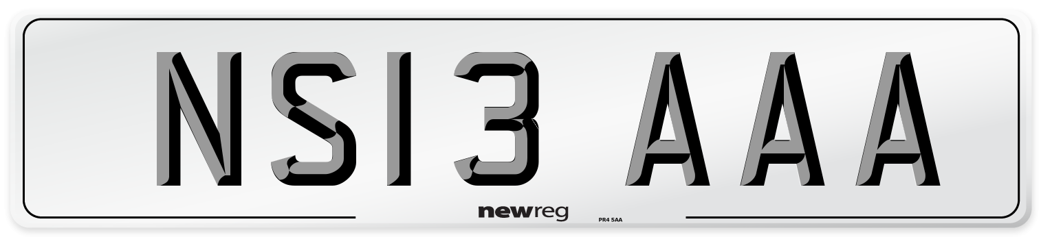 NS13 AAA Front Number Plate