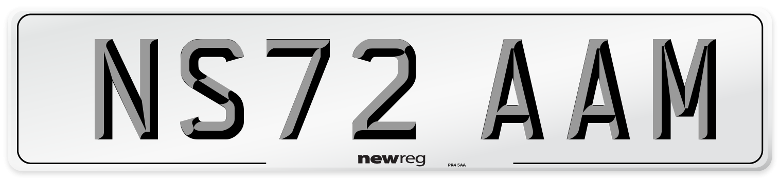 NS72 AAM Front Number Plate
