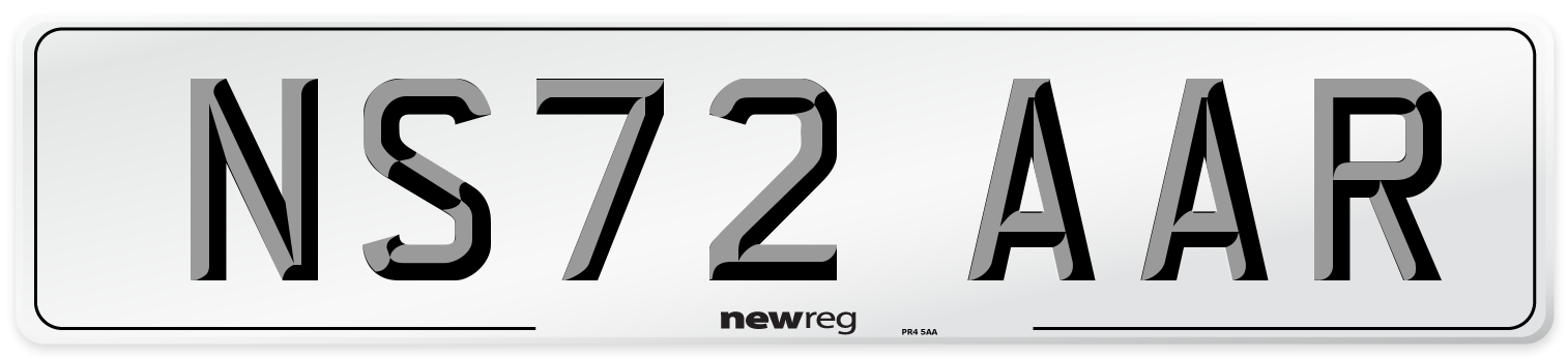 NS72 AAR Front Number Plate
