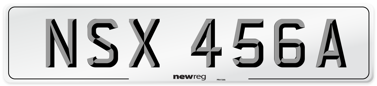 NSX 456A Front Number Plate