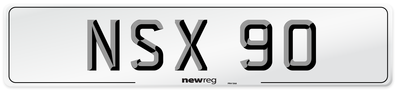 NSX 90 Front Number Plate