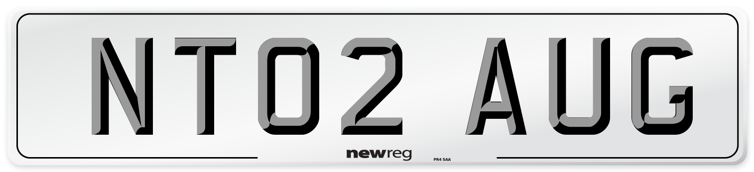 NT02 AUG Front Number Plate