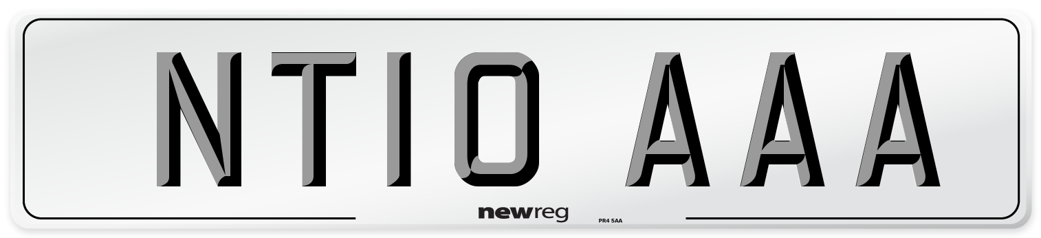 NT10 AAA Front Number Plate