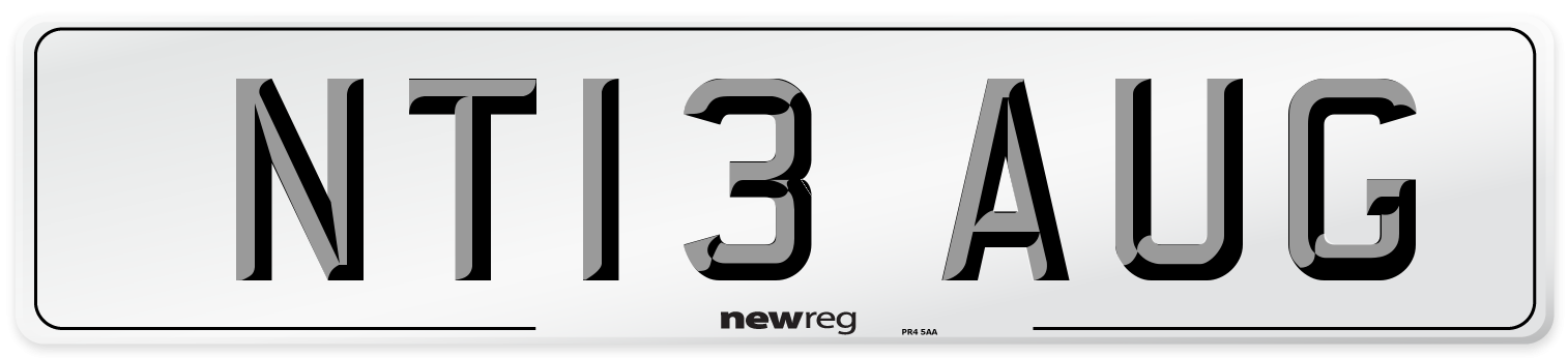 NT13 AUG Front Number Plate