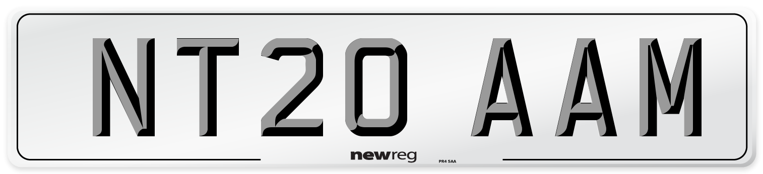 NT20 AAM Front Number Plate
