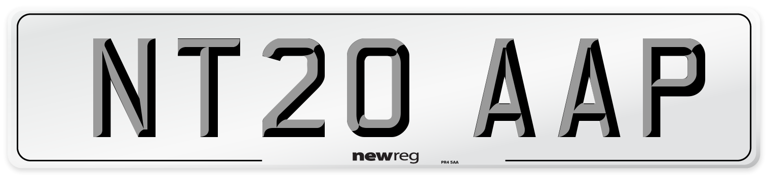 NT20 AAP Front Number Plate