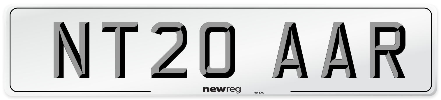 NT20 AAR Front Number Plate