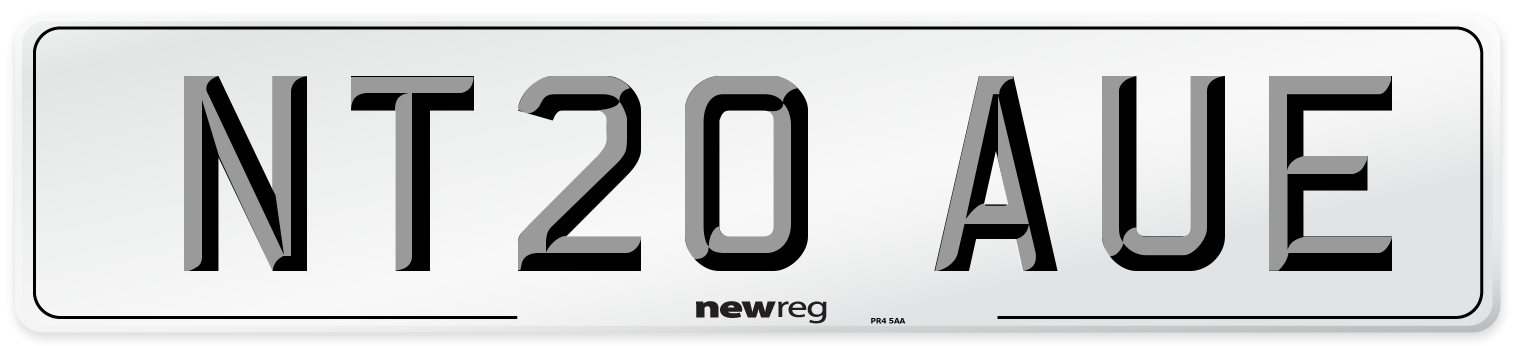NT20 AUE Front Number Plate