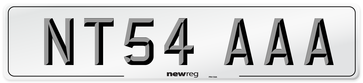 NT54 AAA Front Number Plate