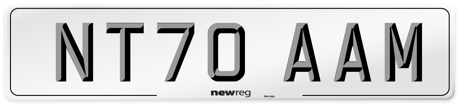 NT70 AAM Front Number Plate
