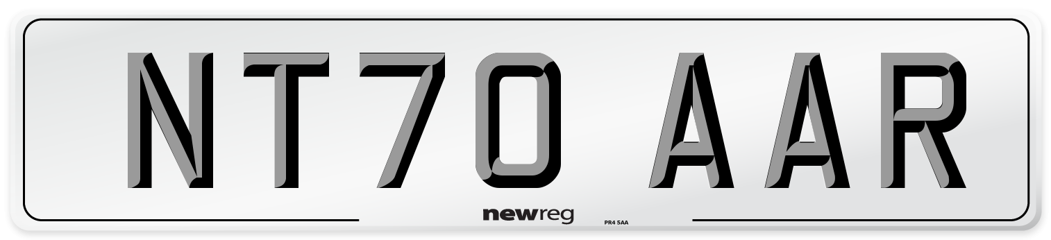 NT70 AAR Front Number Plate