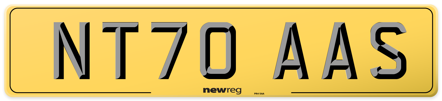 NT70 AAS Rear Number Plate
