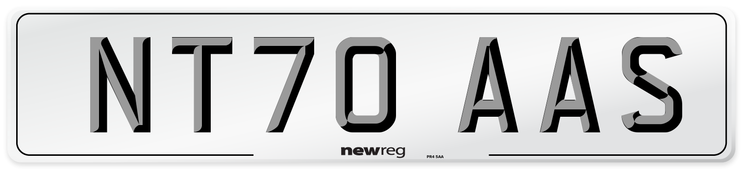 NT70 AAS Front Number Plate