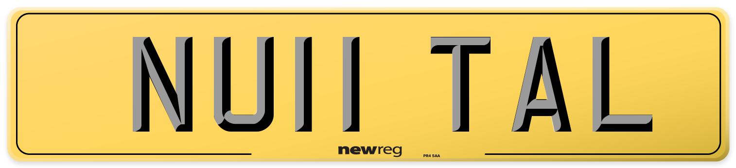 NU11 TAL Rear Number Plate