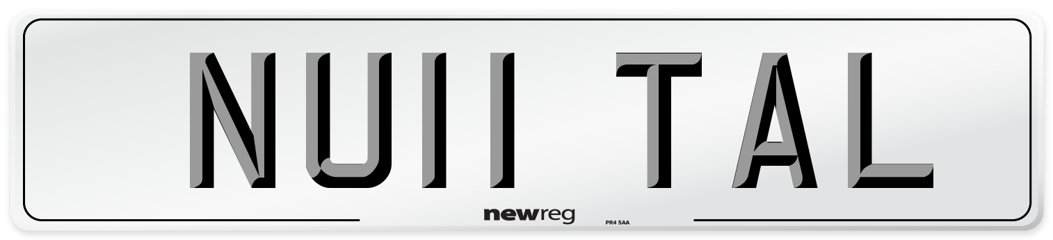 NU11 TAL Front Number Plate