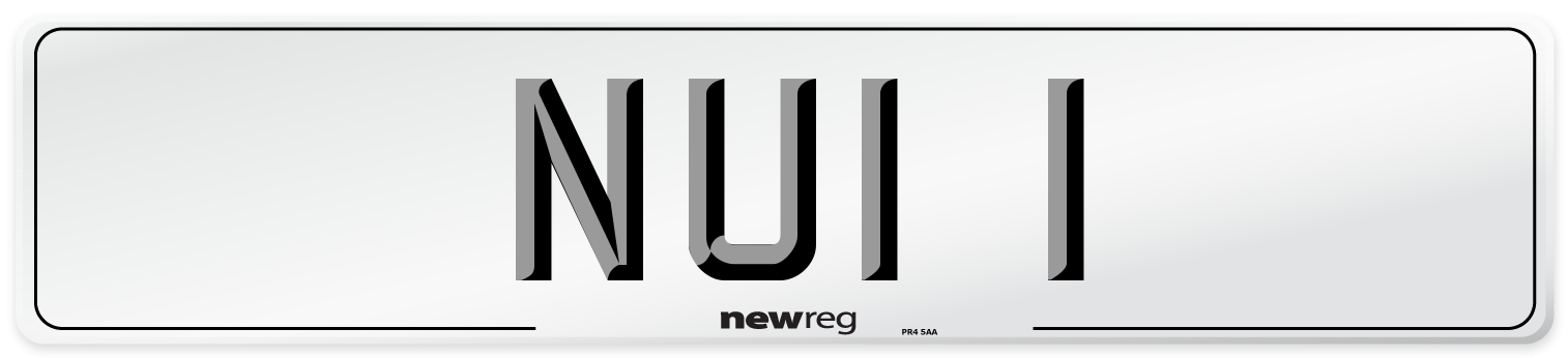 NUI 1 Front Number Plate