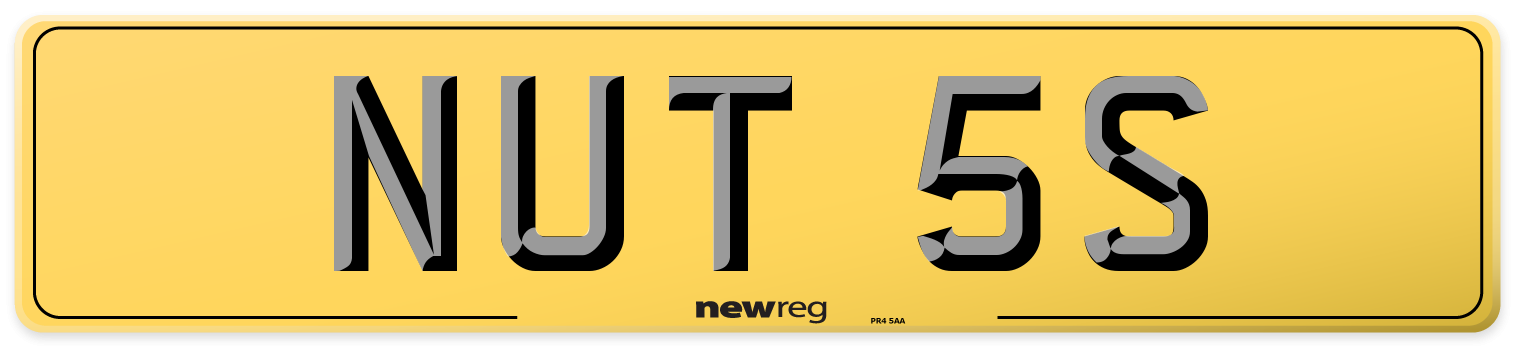 NUT 5S Rear Number Plate