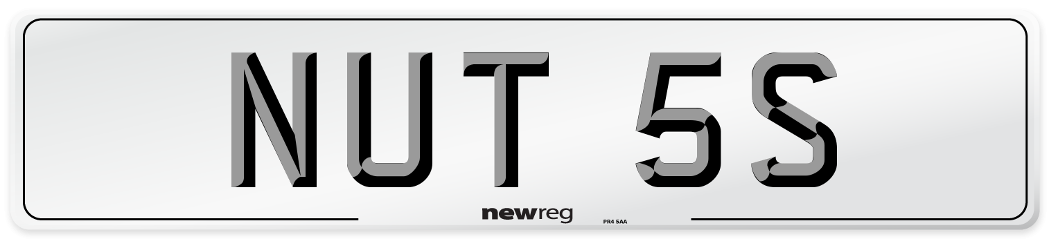 NUT 5S Front Number Plate