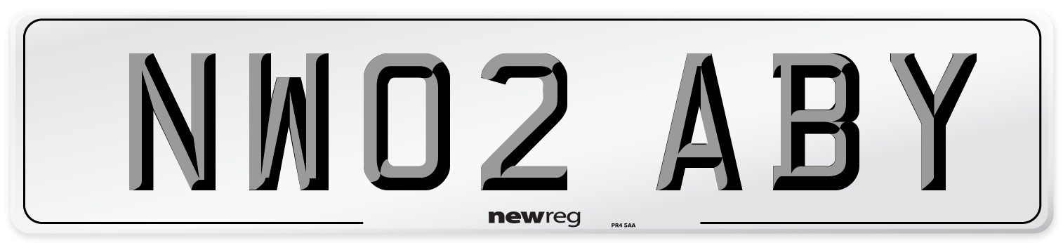 NW02 ABY Front Number Plate
