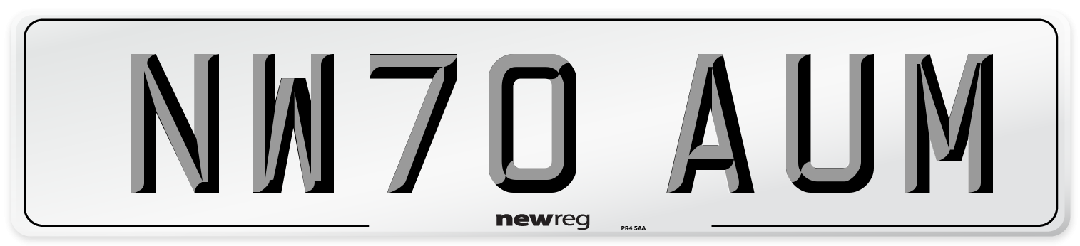 NW70 AUM Front Number Plate