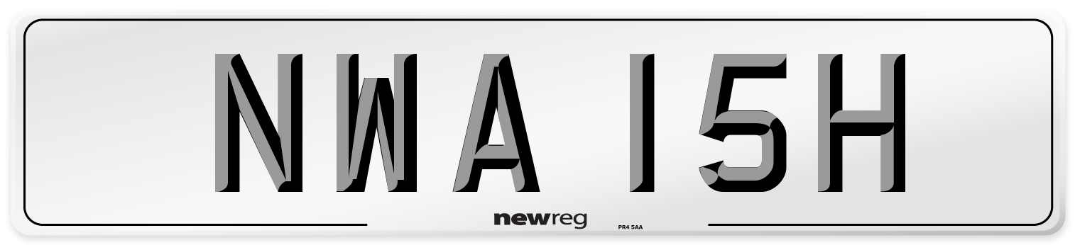NWA 15H Front Number Plate