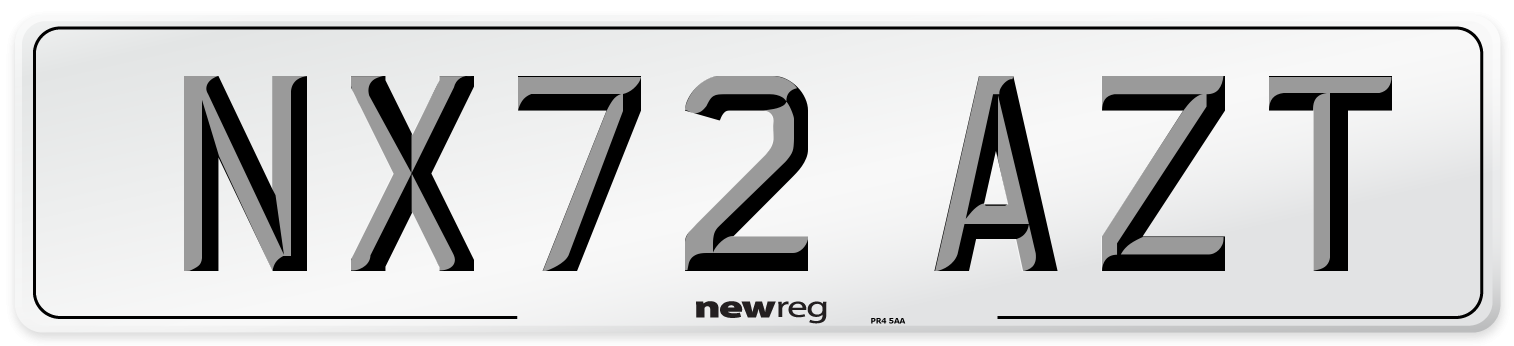 NX72 AZT Front Number Plate