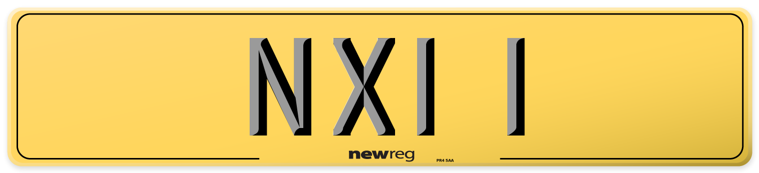 NXI 1 Rear Number Plate
