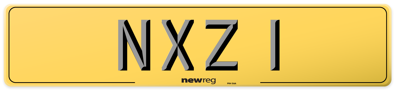 NXZ 1 Rear Number Plate