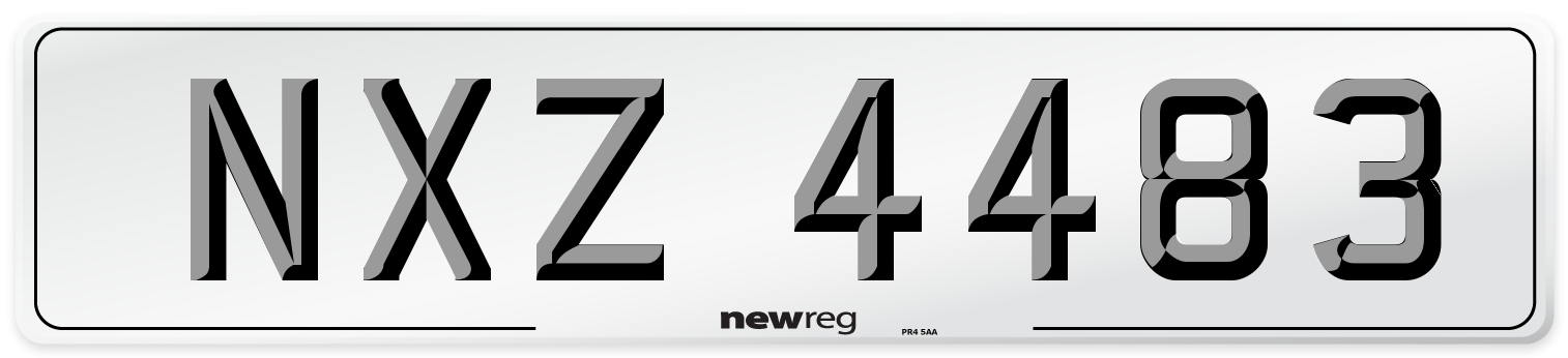 NXZ 4483 Front Number Plate
