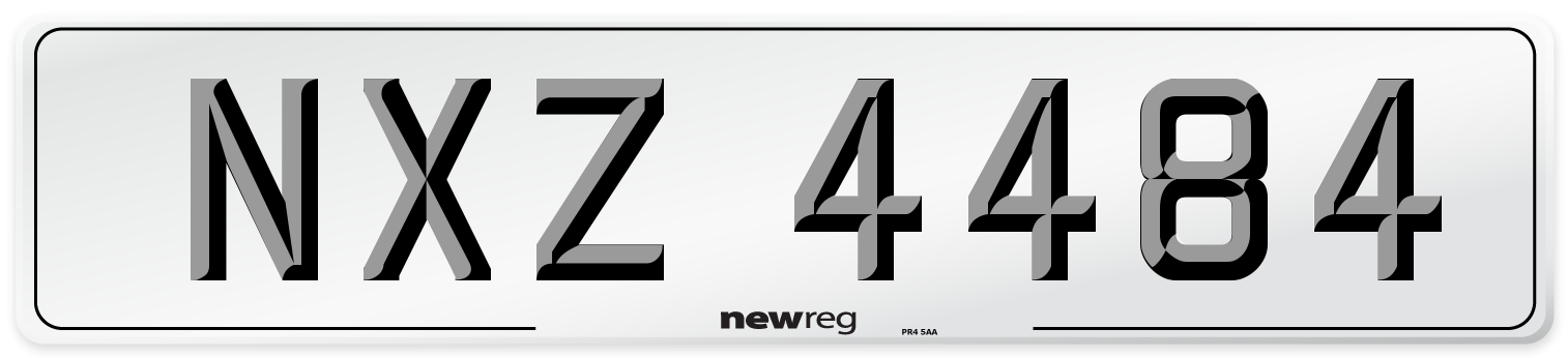 NXZ 4484 Front Number Plate