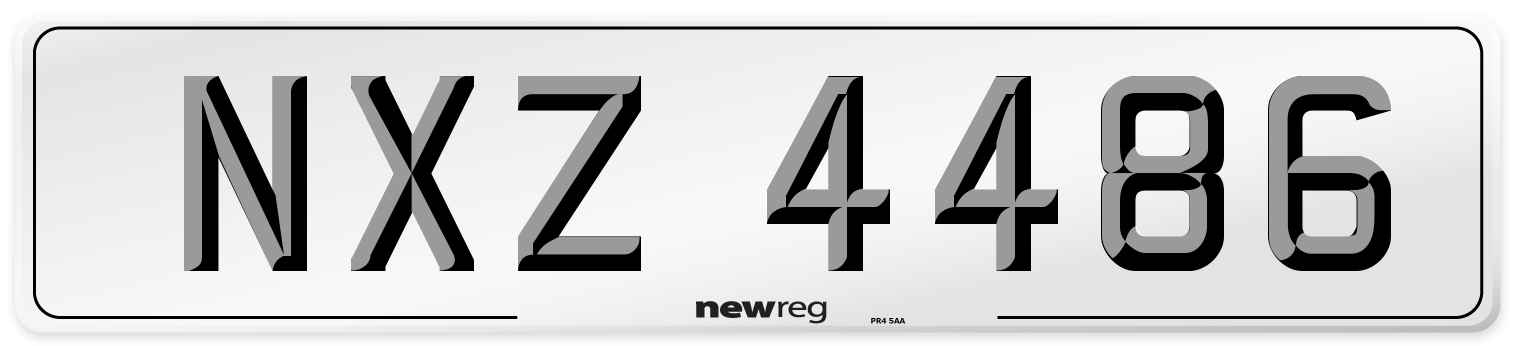 NXZ 4486 Front Number Plate
