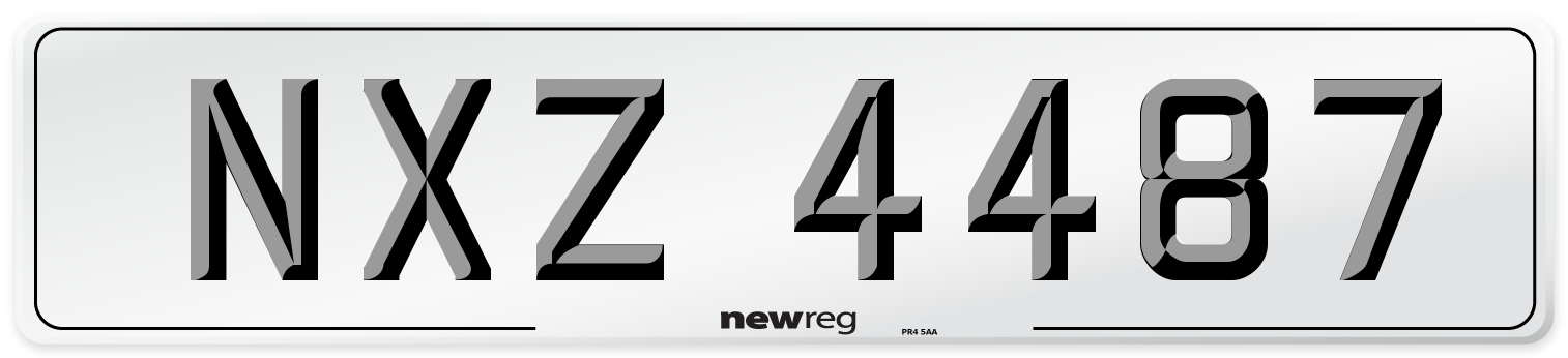 NXZ 4487 Front Number Plate