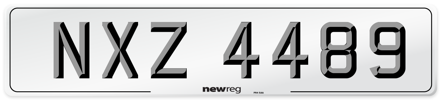 NXZ 4489 Front Number Plate