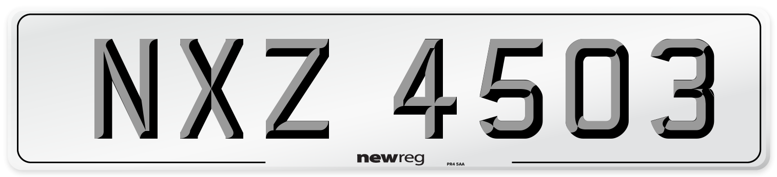 NXZ 4503 Front Number Plate