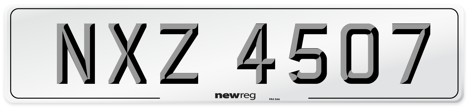NXZ 4507 Front Number Plate