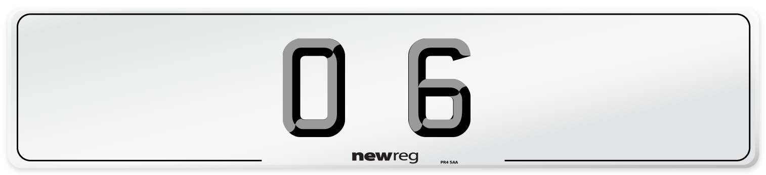 O 6 Front Number Plate