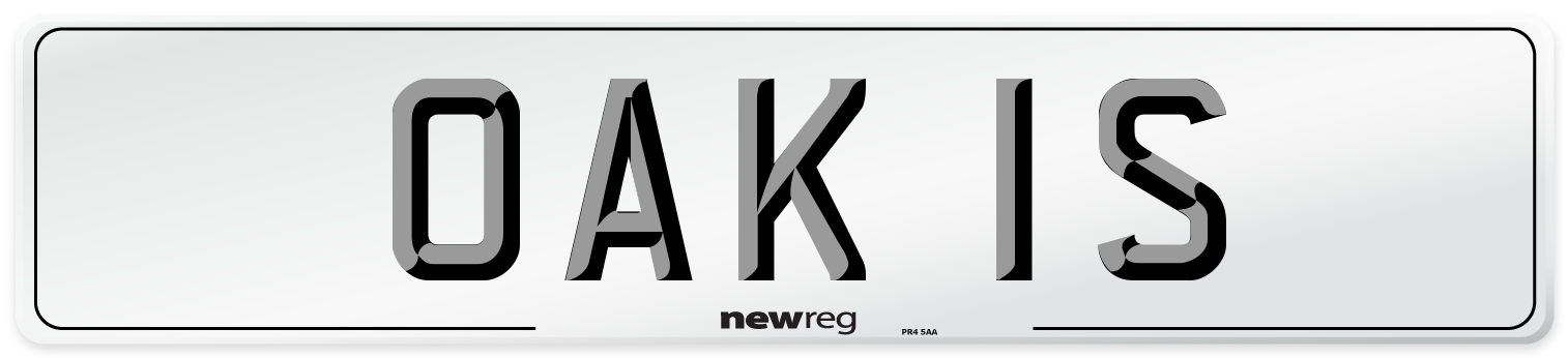 OAK 1S Front Number Plate
