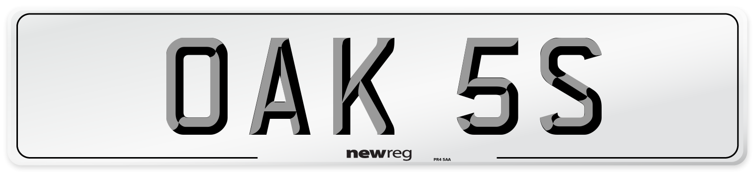 OAK 5S Front Number Plate