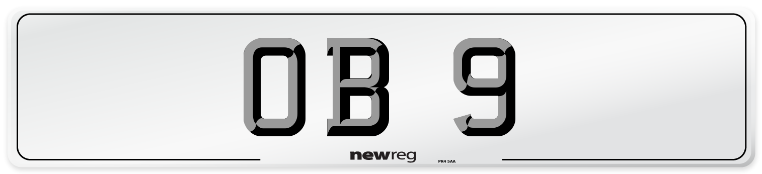 OB 9 Front Number Plate