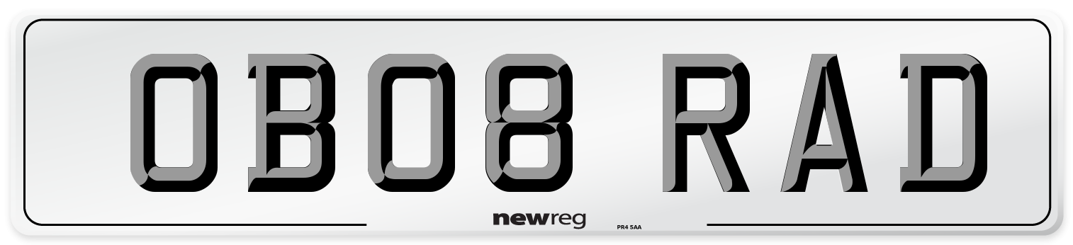 OB08 RAD Front Number Plate