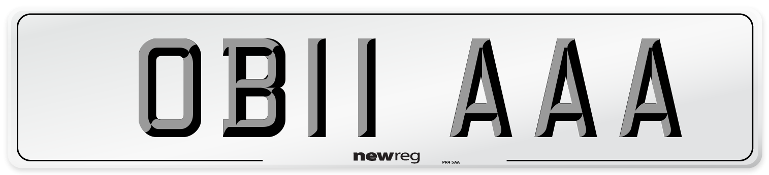 OB11 AAA Front Number Plate