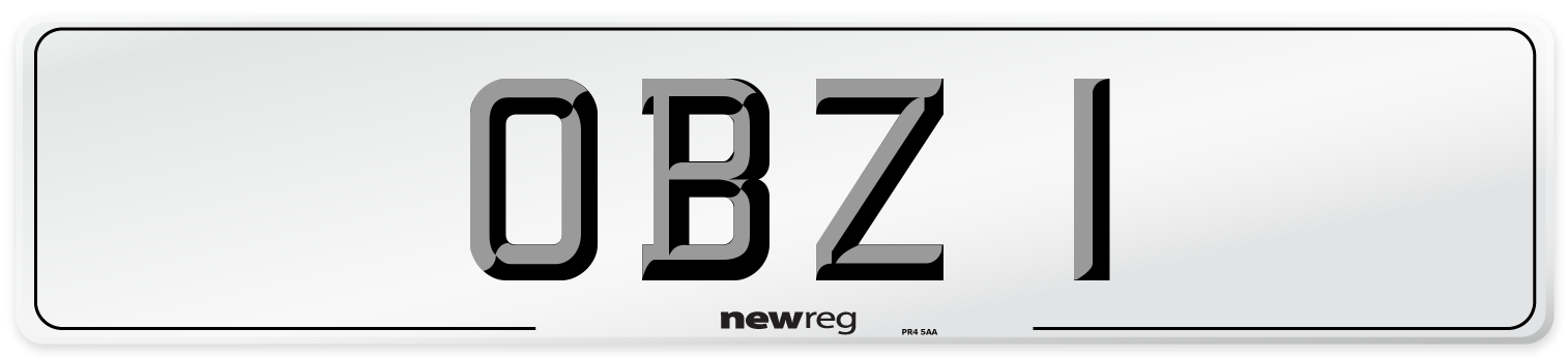 OBZ 1 Front Number Plate