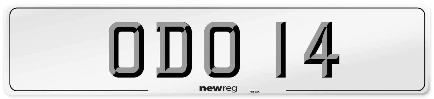 ODO 14 Front Number Plate