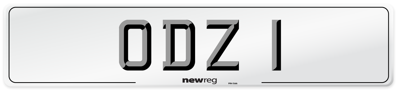 ODZ 1 Front Number Plate